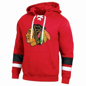NHL Chicago Blackhawks Men's Long Sleeve Hooded Sweatshirt with Lace - 1 of 3