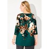 Catherines V-Neck Placement Print Top - 3 of 3
