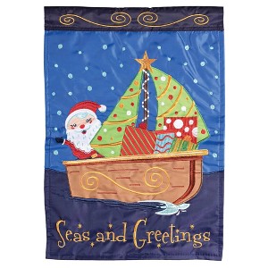 Magnolia Garden Seas and Greetings 13 x 18 Inch Polyester Garden Flag - 1 of 2