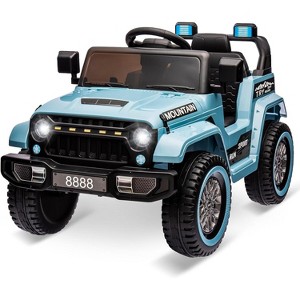 12V Kids Ride-On Truck, 4-Wheel Electric Vehicle with Remote Control, Spring Suspension, 3 Speeds, LED Lights, Music & MP3 - 1 of 4