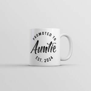 Crazy Dog T-Shirts Promoted To Auntie 2024 Mug Funny Family Baby Announcement Coffee Cup Mug-11oz - 1 of 4