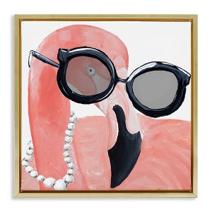 Stupell Industries Flamingo with Glam Pearls, 18" x 18" - 1 of 4