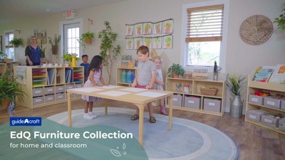 Natural Wood Kids' Storage Unit with Cubbies and Bins