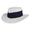 CTM Men's White Straw Gambler Hat with Hatband - 2 of 4