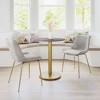 Dining Table 29.9" H – Brown & Gold, Faux Wood MDF Round Top & Powder-Coated Steel Base by Zuo Modern - 2 of 4