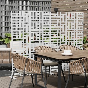 Lirago Outdoor Privacy Screen Privacy Fence Fence Panels Metal Garden Fencing - 72x47 - 1 of 4