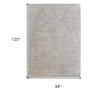 Gray And Ivory Abstract Hand Woven Distressed Area Rug - 3 of 4