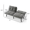 Sapphtopaz 62.99" Couches for Living Room Convertible Folding Sofa Bed Adjustable Back 2-Seat Sleeper Sofa with Metal Feet Loveseat for Bedroom - 4 of 4