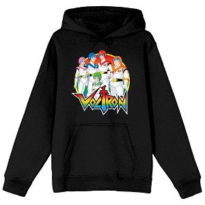 Voltron Defender Of The Universe Pilots Long Sleeve Black Hooded Sweatshirt - 1 of 3