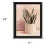 HomeRoots Striped Bohemian Plant Black Framed Print Wall Art - 3 of 4