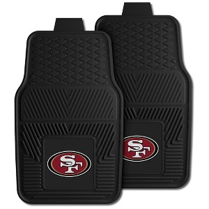 Fanmats 27 x 17 Inch Universal Fit All Weather Protection Vinyl Front Row Floor Mat 2 Piece Set for Cars, Trucks, and SUVs, San Francisco 49ers - 1 of 4