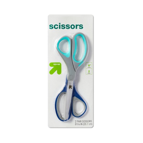 Left Handed Scissors Set - 2-Pack with 9" Heavy Duty Titanium Fabric  Shears & 8"