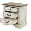 ORRD French Country 3-Drawer Nightstand, 27.75-Inch Tall, Crushed White - 4 of 4