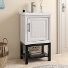 Festivo Modern 20" Single Sink Freestanding Bath Vanity White - 2 of 4