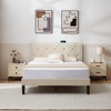 VECELO Upholstered Smart LED Bed Frame with Adjustable Headboard - image 2 of 4