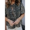 Women's Leopard Tie Front Top - MIOU MUSE S - 4 of 4