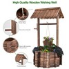 Costway Outdoor Wooden Wishing Well Bucket Flower Plants Planter Patio Garden Home Decor - 4 of 4