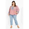 Women's Plus Size Angel Falls Top - blush | CITY CHIC - 2 of 4