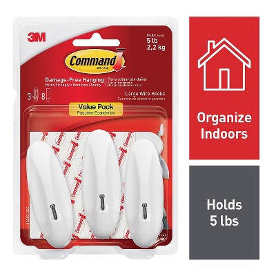 Command Large Wire Hook 3/Pack (17069-3ES) 170693ES