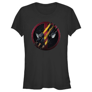 Junior's Marvel: Deadpool & Wolverine Claw Symbol T-Shirt - 1 of 4