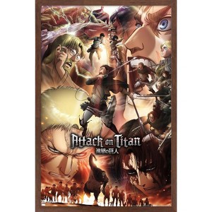 Trends International Attack on Titan: Season 3 - Key Art Framed Wall Poster Prints - 1 of 4