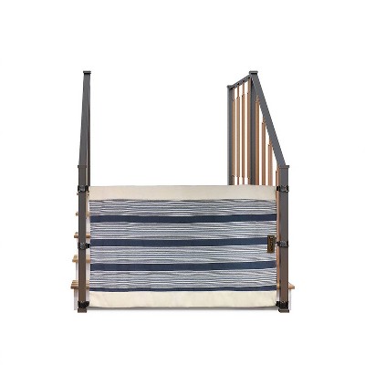 The Stair Barrier Portable Regular Banister to Banister Retractable Fabric Baby and Pet Safety Gate, 36 to 42 Inch, Dark Blue