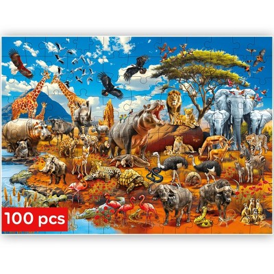 QUOKKA 100 Piece Puzzles for Kids Ages 4-6 – Floor Kids Puzzles Ages 6-8 Year Old