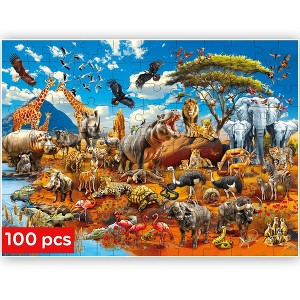 QUOKKA 100 Piece Puzzles for Kids Ages 4-6 – Floor Kids Puzzles Ages 6-8 Year Old - 1 of 4