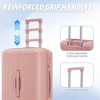 Gulches 3-Piece Luggage Set: 20"/24"/28" Pink ABS Spinner Suitcases with TSA Lock - 4 of 4
