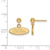 Black Bow Jewelry 14k Yellow Gold Plated Sterling Silver Mississippi Rebels NCAA Dangle Earrings - 2 of 3