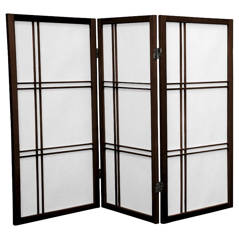 3 ft. Tall Double Cross Shoji Screen (3 Panels) - Oriental Furniture, 1 of 5