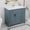 TIRAMISUBEST 36" Bathroom Vanity with Ceramic Sink, Freestanding Bathroom Vanity Cabinet with Flip-Out Drawer, 3 Drawers, 2 Soft-Close Doors - 2 of 4