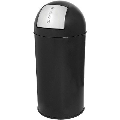 Genuine Joe Push Receptacle 14"diameter x 29"H 12 Gal. BK 58887