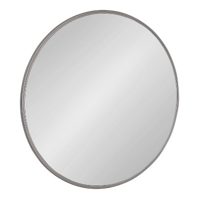 30" Caskill Round Wall Mirror Gray - Kate & Laurel All Things Decor