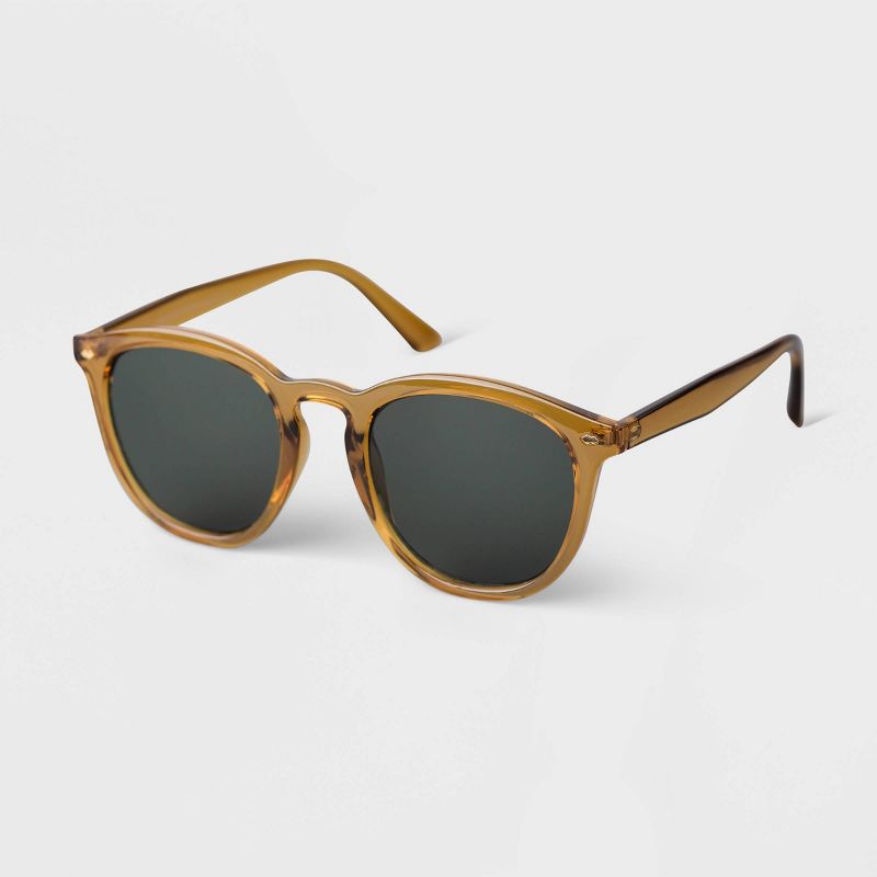 Men&#39;s Plastic Round Sunglasses - Goodfellow &#38; Co&#8482; Olive Green, 2 of 3