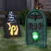 20" Textured RIP Tombstone Halloween Decorative Prop Dark Green - Hyde and EEK! Boutique™ - 2 of 3
