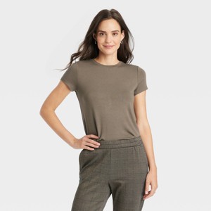 Women's Short Sleeve Brushed Knit T-Shirt - A New Day™ - 1 of 4