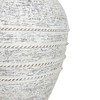 Braided Stripe Urn Vase White Metal by Foreside Home & Garden - 3 of 4