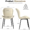 Dining Chairs Set of 2/4/6, Modern Upholstered Pu Leather Kitchen Side Chairs Comfy Backrest - 2 of 4
