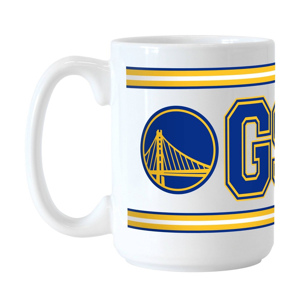 NBA Golden State Warriors Stripe Sublimated Mug - 15oz