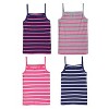 Sportoli Girls Ultra Soft 100% Cotton Tagless Cami Undershirts 4-pack -  Striped - Size 5/6 : Target