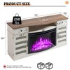 AMERLIFE 70" LED Curved Fireplace TV Stand with 36'' Electric Fireplace - 2 of 4