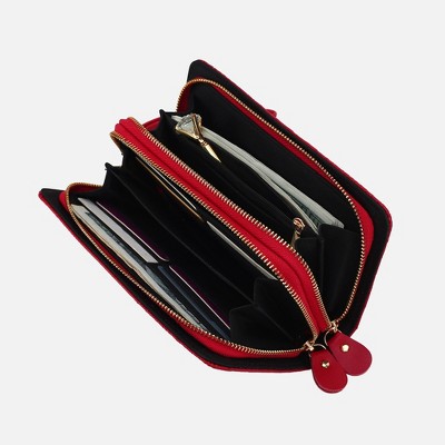 MKF Collection Eve Genuine Leather Crocodile-embossed Women’s Wristlet Wallet by Mia K - Red — фото 7