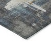 Charcoal Gray And Tan Abstract Washable Indoor Outdoor Area Rug - 4 of 4