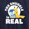 Boys' - Pokémon - The Snuggle Is Real Pikachu And Piplup Graphic Long Sleeve Fleece Sweatshirt - 2 of 4