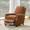 Theresa Transitional Style Upholstery Genuine Leather Recliner with Nailhead Trim for Living Room and Bedroom| ART OF LIVING DESIGNS - 3 of 4