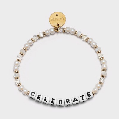 Little Words Project Celebrate Beaded Bracelet - Ivory