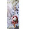 7.5 Inch Poinsettia Mosaic Bell Chime Christmas Bells And Wind Chimes - 2 of 3