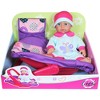 Lissi: 11" Baby Doll & Car Seat Handbag Set - Pink-Blue-Purple-Butterfly Outfit - 2 of 4