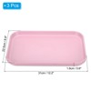 Unique Bargains Kitchen Reusable Lightweight Plastic Rectangular Serving Tray 3 Pcs - 2 of 4